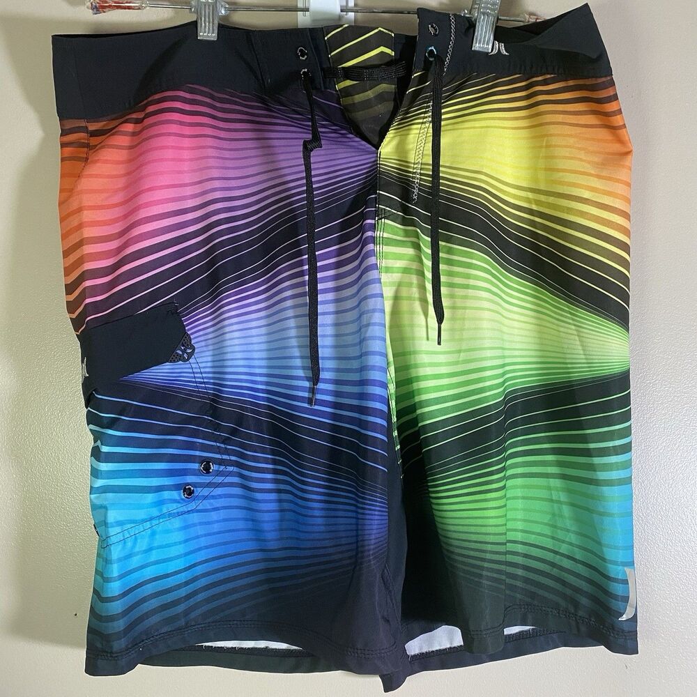 Hurley Phantom Genesis Boardshorts Rainbow Colors  Size 36